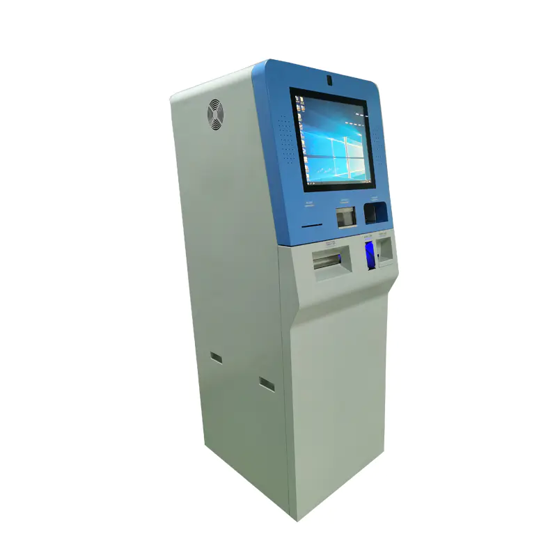 High quality cash exchange ATM kiosk with camera and passport scanner in airport