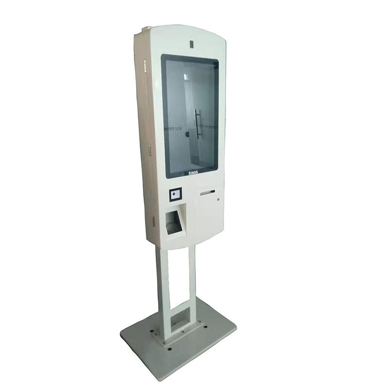 standing smart digital signage self order kiosk for restaurant with receipt printing function