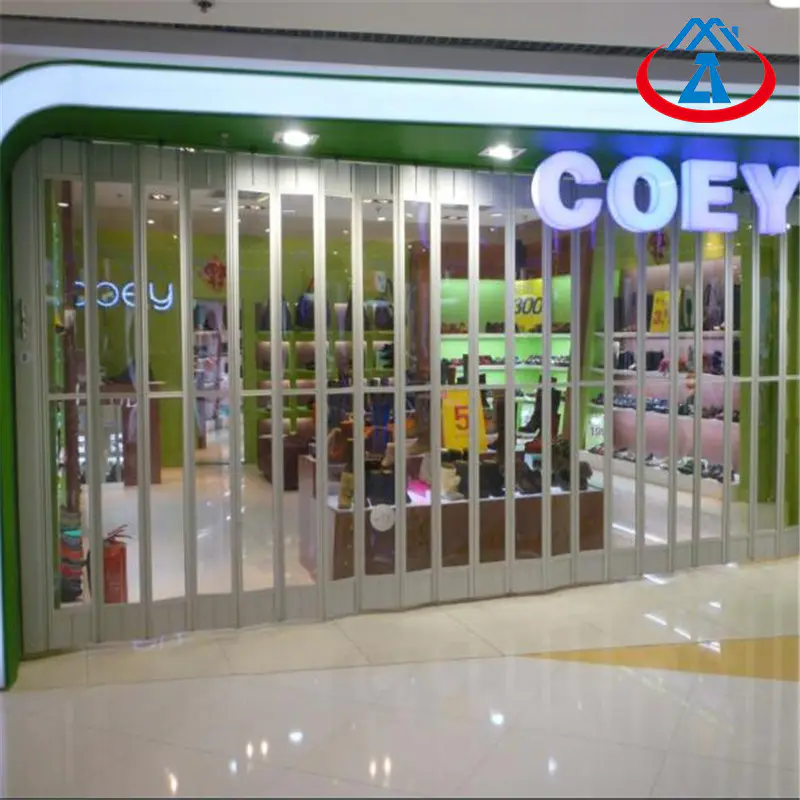 2500*2000mm Shopping/shopping mall PC crystal folding door