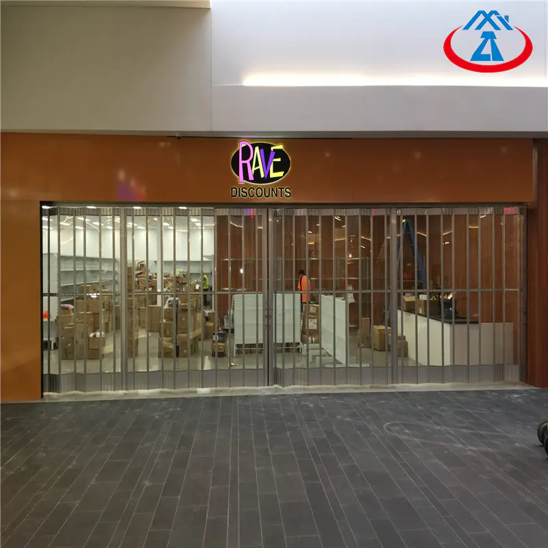 Commercial Fashionable Security PC Crystal Clear Folding Door From China