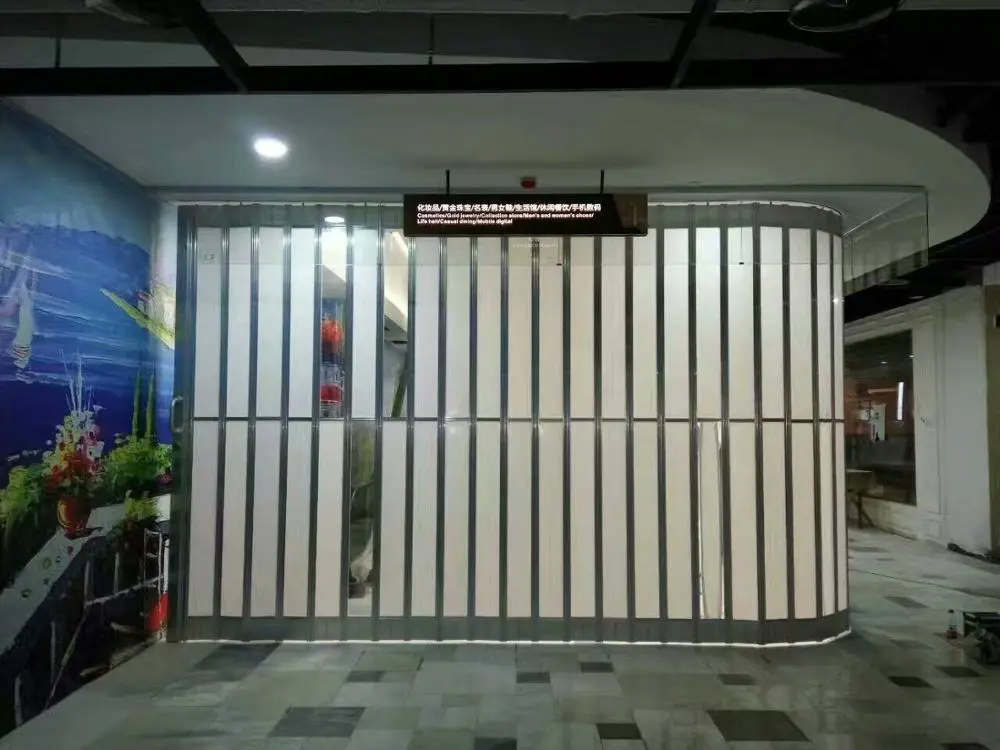 Side Folding Polycarbonate Shutter Door for Shopping Center