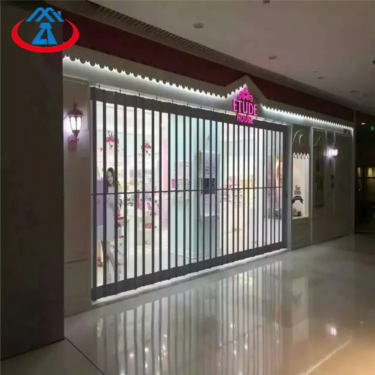 High security transparent plastic material PC polycarbonate folding shutter door from China