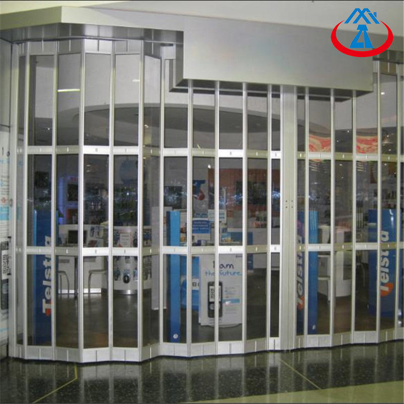 Commercial Shop Transparent Polycarbonate Sliding Door Durable PC Folding Door
