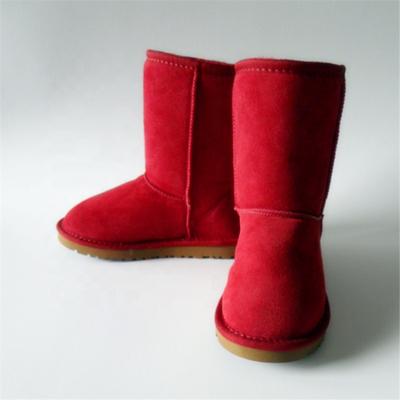 HQB-WC001 OEM customized premium quality winter thermal classic style genuine cow suede boots for women.
