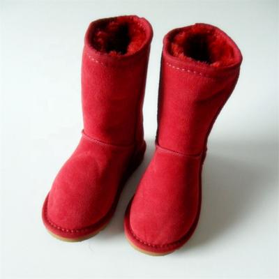 HQB-WC011 OEM customized premium quality winter thermal classic style genuine cow suede boots for women.