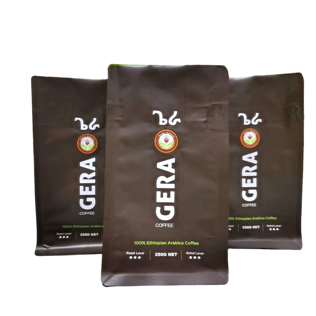 Value easy peel zipper Flat bottom Bags for Coffee