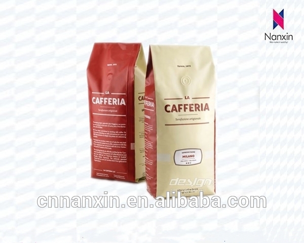 Laminated Coffee pouch side gusset bag