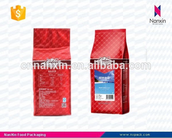 resealable foil lined coffee packaging eight side seal bag