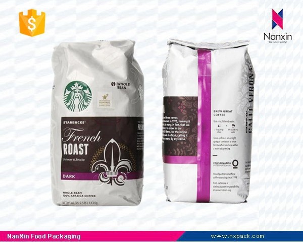 foil lined coffee packaging bag with valve