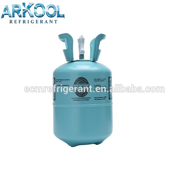 refrigerant gas R1234yf with 99.9 purity