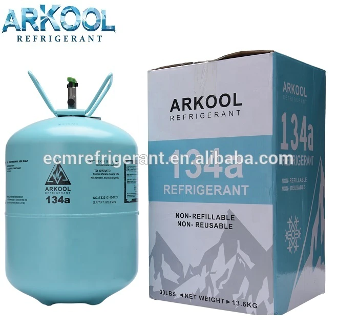Refrigerant r134a 13.6kg r314a refrigerant gas cylinder can factory