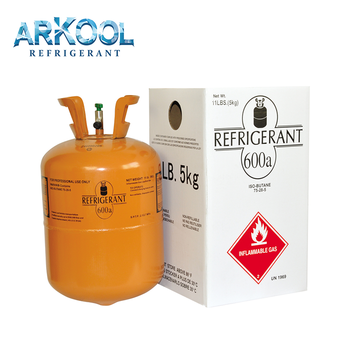 High quality refrigerant gas r600a with 200g/450g/6.5kg cylinder
