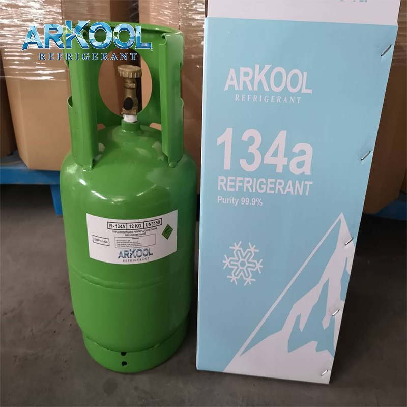 Refrigerant gas R134A 12kg cheap refillable Cylinder. Substitute in new  R-12 facilities