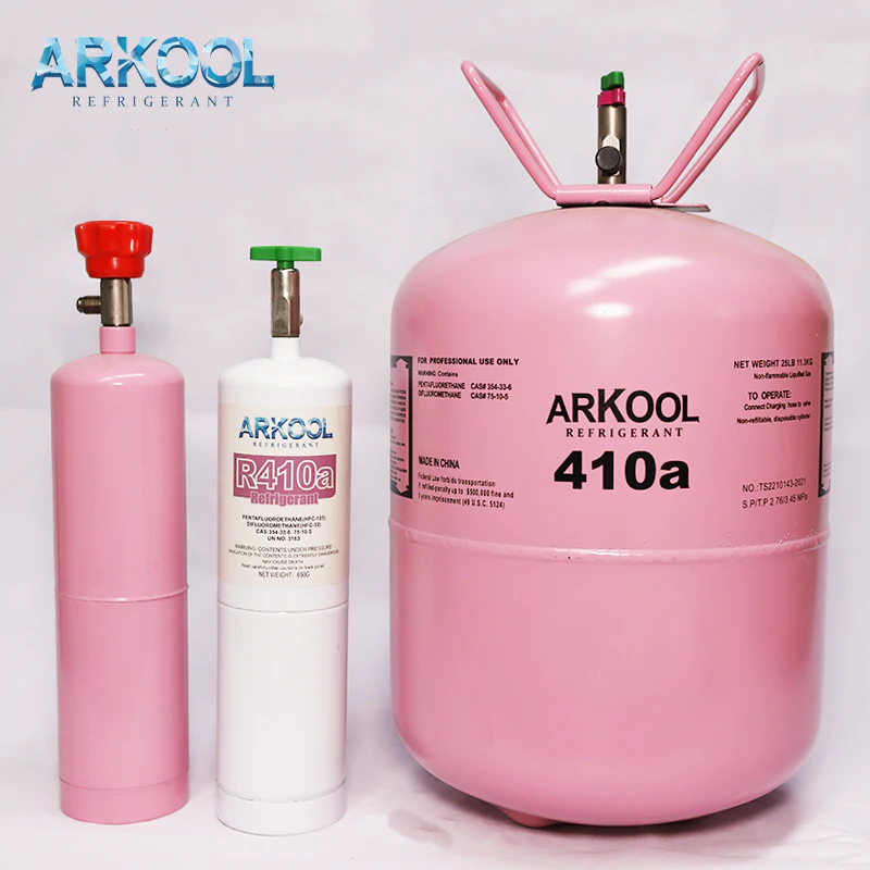 ARKOOL R410a refrigerant gas used on ac refrigeration system in 1kg can 650gr net