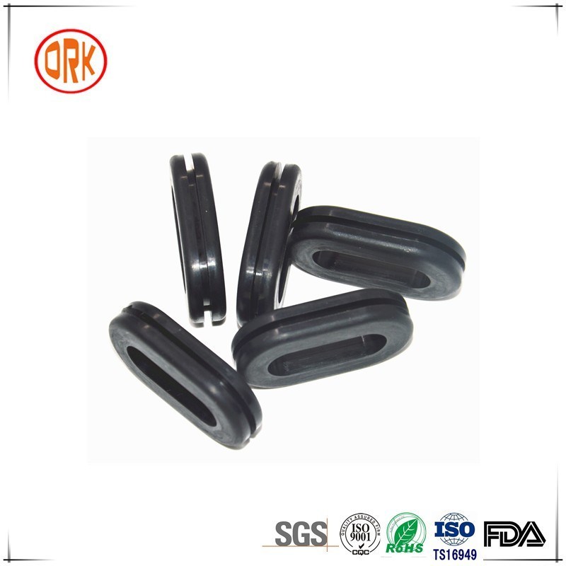Black Heat-Resistant Silicone Waterproof Rubber Grommet for Cable Pipes