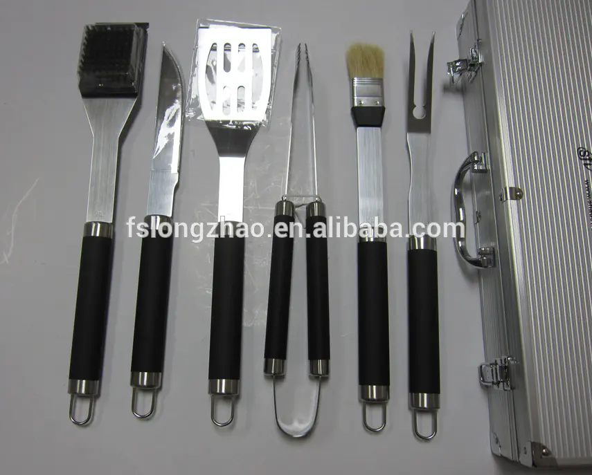 LFGB Approval 6PCS Barbecue Tools Set, stainless steel BBQ tools