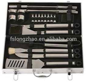 High polish 18PCS bbq tools stainless steel barbecue sets bbq box