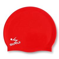 Low MOQ Adult custom printing logo silicone swim cap for water sport