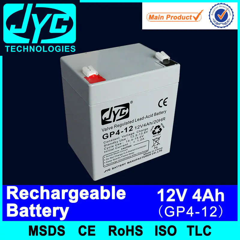 long life rechargeable 12v 4ah toys battery for toys