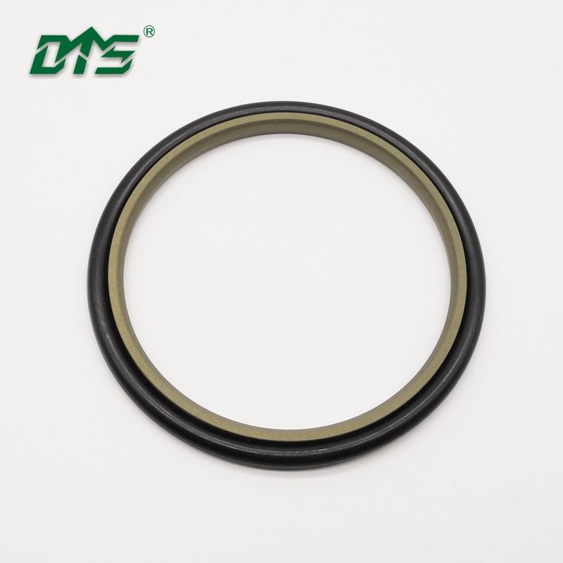 40% bronze PTFE hydraulic rod buffer step seal with brown and green color
