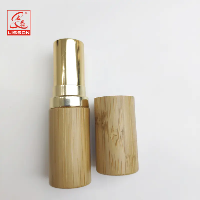 Lisson eco lip balm tube bamboo for oval guangzhou lisson packaging