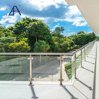 Hot Sale Outdoor Stairs Round or Rectangle Aluminum Handrails