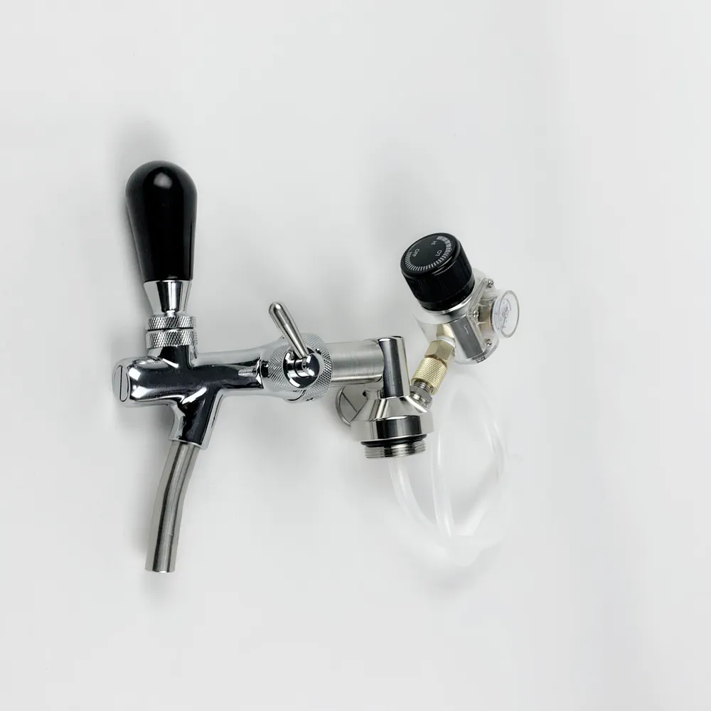 beer growler with co2 regulator gas liquid ball lock adjustable thread tap dispenser thread