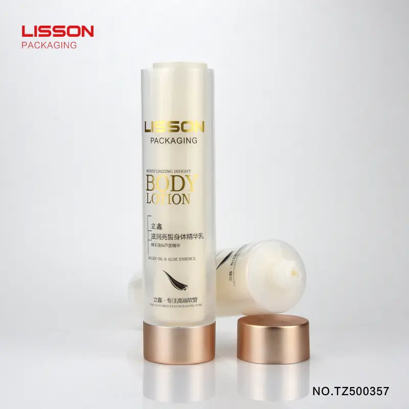 150-200ml double chamber hand cream cosmetic pe tube, shampoo tube