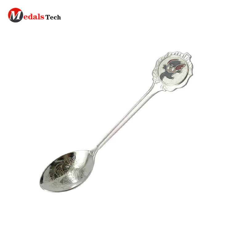 China manufacturer direct sale zinc alloy custom logo metal spoon