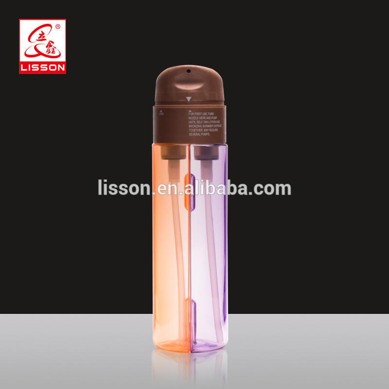 200ml convertible pump head bottle with double color for skin care usage