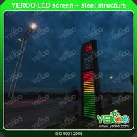 YEROO advertising LED screen pylon for gas station