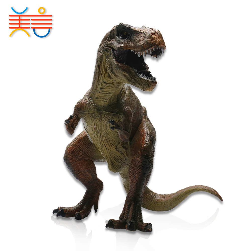 Theme dinosaur park gift soft realistic vinyl dinosaur toy with cotton