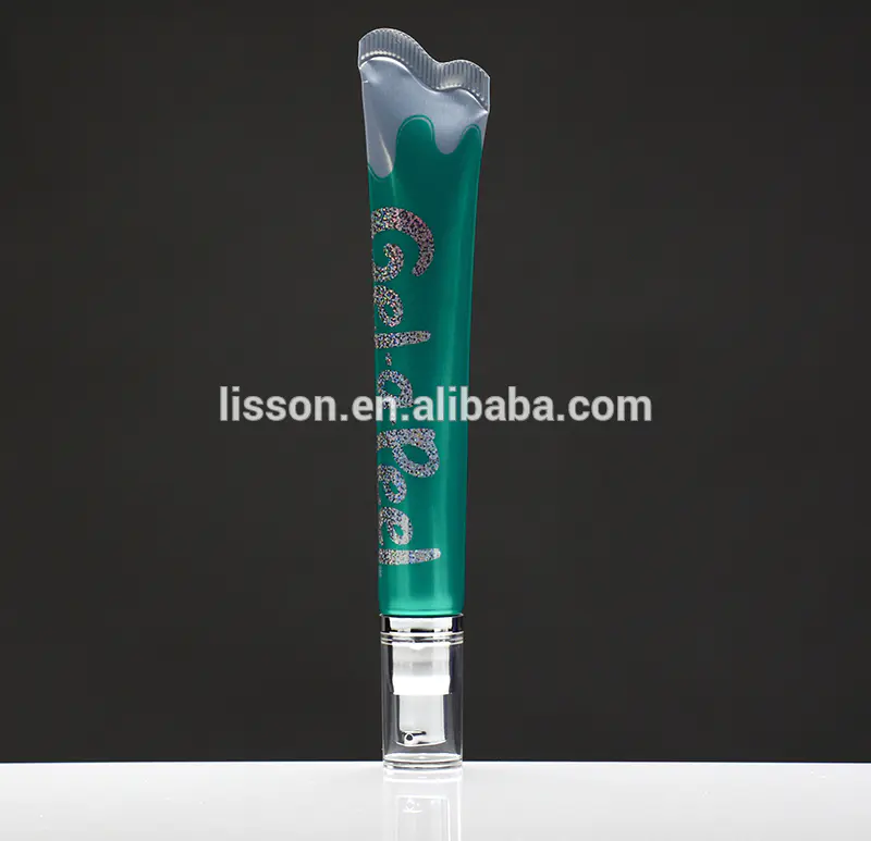 injection pump head aluminium lip gloss packaging