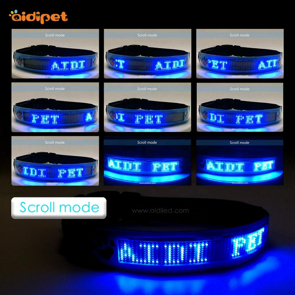 New Latest APP Controlled Bluetooth Dog Collar Type Words Collar Remote Controlled Flashing High Capacity Dog Collar