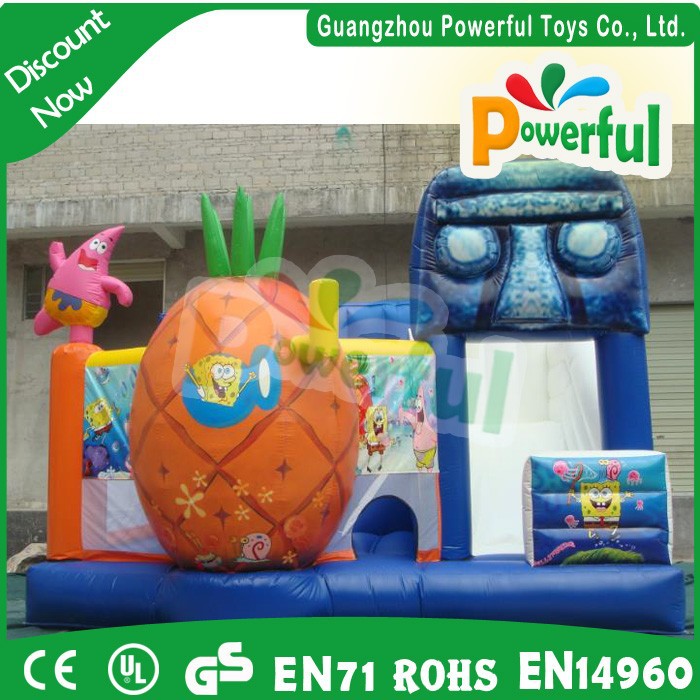 high quality 0.55mm PVC inflatable egypt bouncing castles combo, inflatable jumping castle