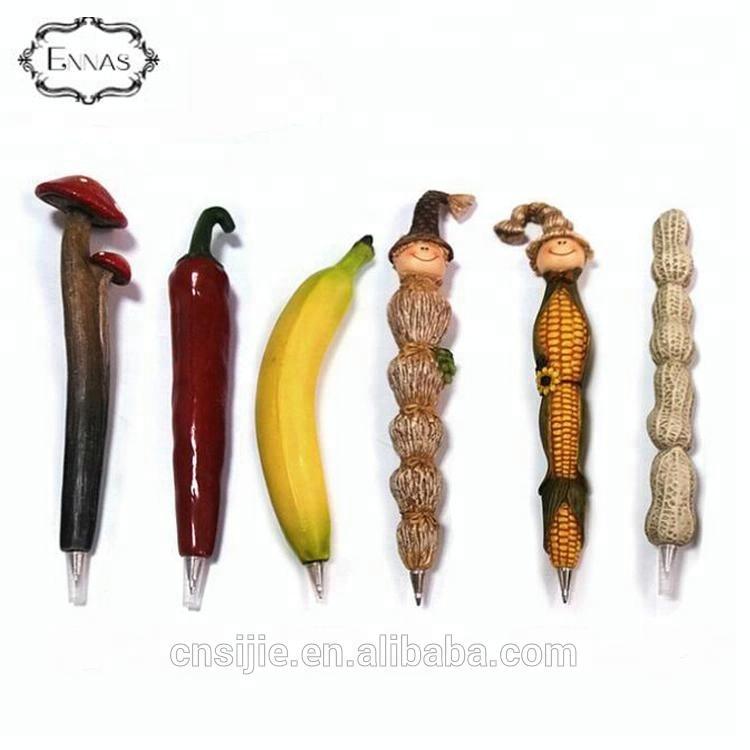 Personalized Handmade Color Painted Decorative Poly Resin Vegetables Pens