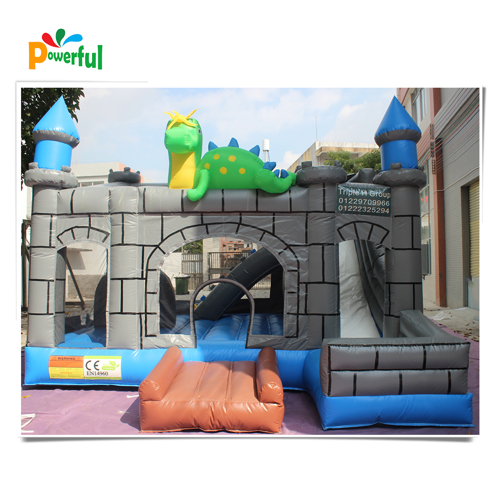 Commercial inflatable dragon jumping bouncer castle