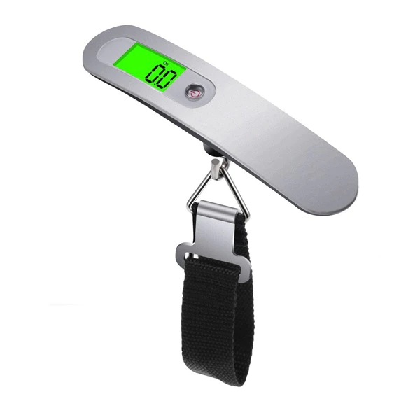 Portable Travel Tare 110lb 50kg Hanging Digital Suitcase Luggage Scale with rope