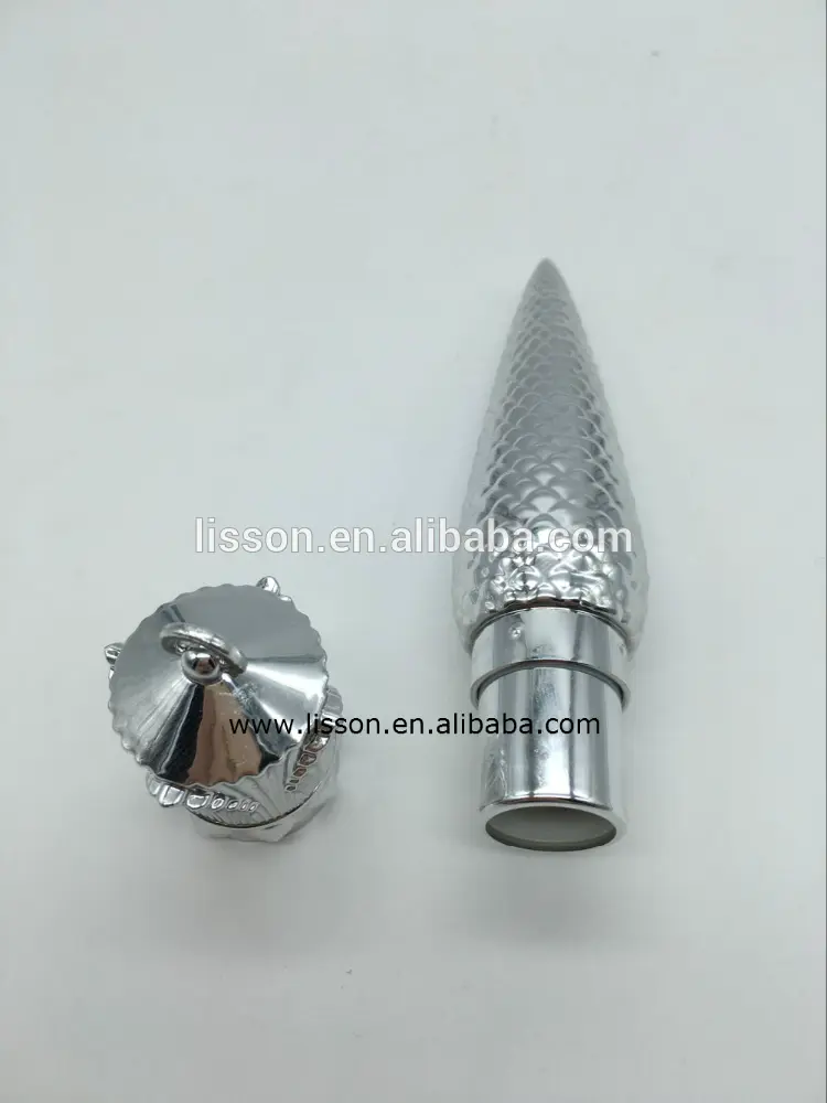 High-end Lipstick Container with Gold/Silver Plated bamboo Cap