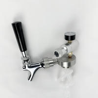 beer mini keg with adjustable tap dispenser thread co2 regulator gas liquid ball lock