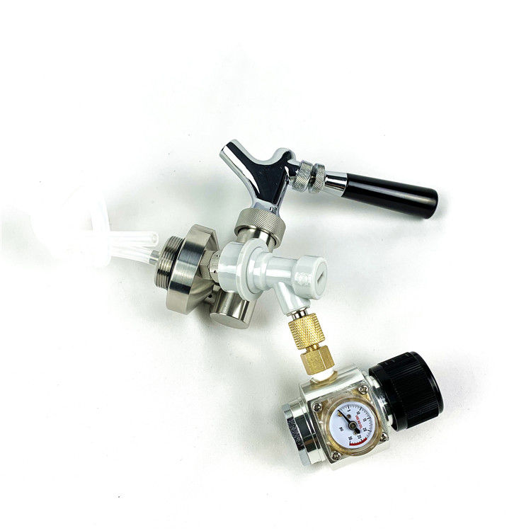product-Mini beer keg with adjustable tap dispenser thread co2 regulator gas liquid ball lock-Trano--1