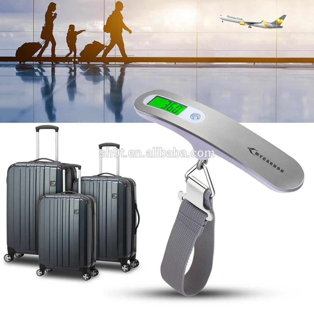 Digital Luggage Scale, LCD Display Portable Handheld Baggage Scale with Hook for Travel, Suitcase or Carry Bag, 110 Pounds