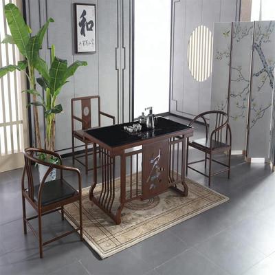 office room waiting furniture tea table Chinese style kungfu steel home furniture customer tea table