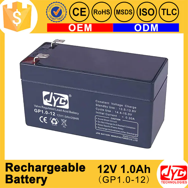 China manufacturer High Efficiency ups 12v 1.2ah rechargeable battery