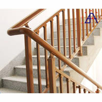Aluminum gold color stair handrail Outdoor Metal Handrail for Steps