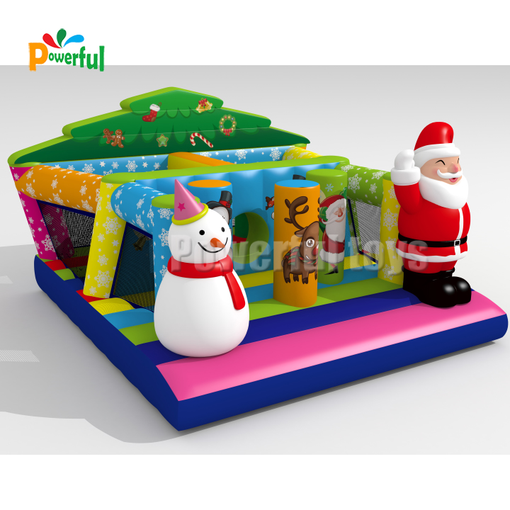 Hot sale inflatable christmas bounce house for kids