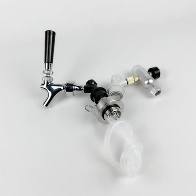 Mini beer keg with adjustable tap dispenser thread co2 regulator gas liquid ball lock