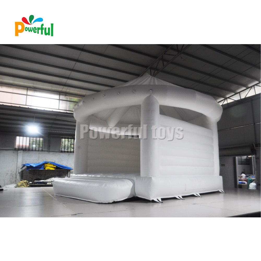 Inflatable Wedding Bouncy Castle White Bounce House