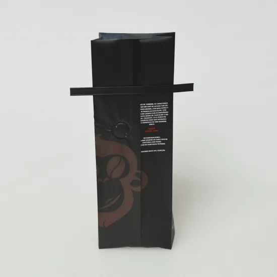 Food Grade Custom Printed Side Gusset Flat Bottom Aluminum Foil Coffee Bag with Valve