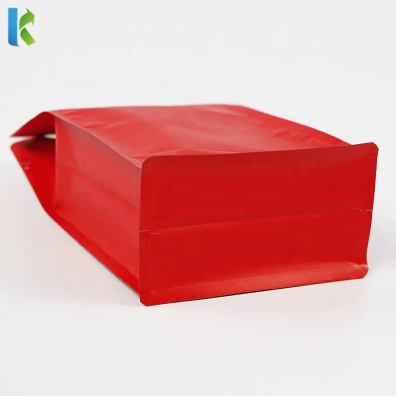China Factory Matte Red Aluminium Foil Coffee Bag for Coffee Packaging Pouch